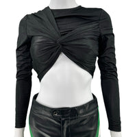 superdown Drew Twist Front Top in Black