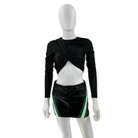 superdown Drew Twist Front Top in Black