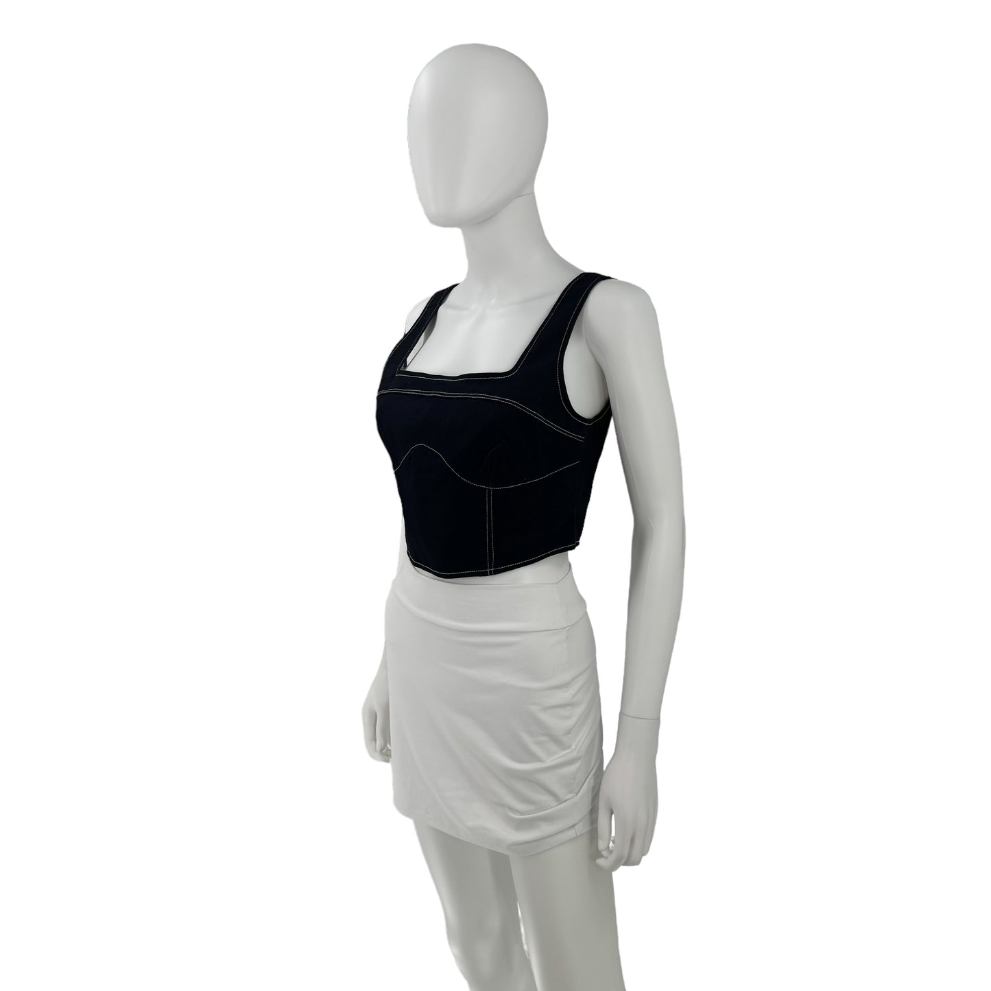 REMI x REVOLVE Yuval Corset Top in Denim Blue