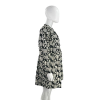 Hyacinth House Black & Ivory Eyelet Kathleen Long Sleeve Dress