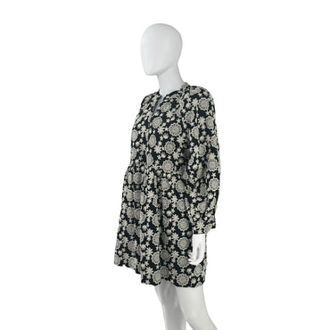 Hyacinth House Black & Ivory Eyelet Kathleen Long Sleeve Dress