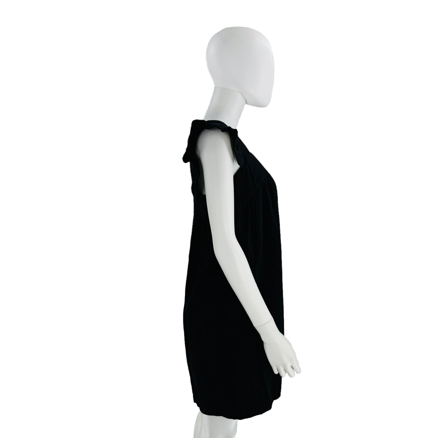 Pomander Place Black Camella Linen Blend Mini Dress