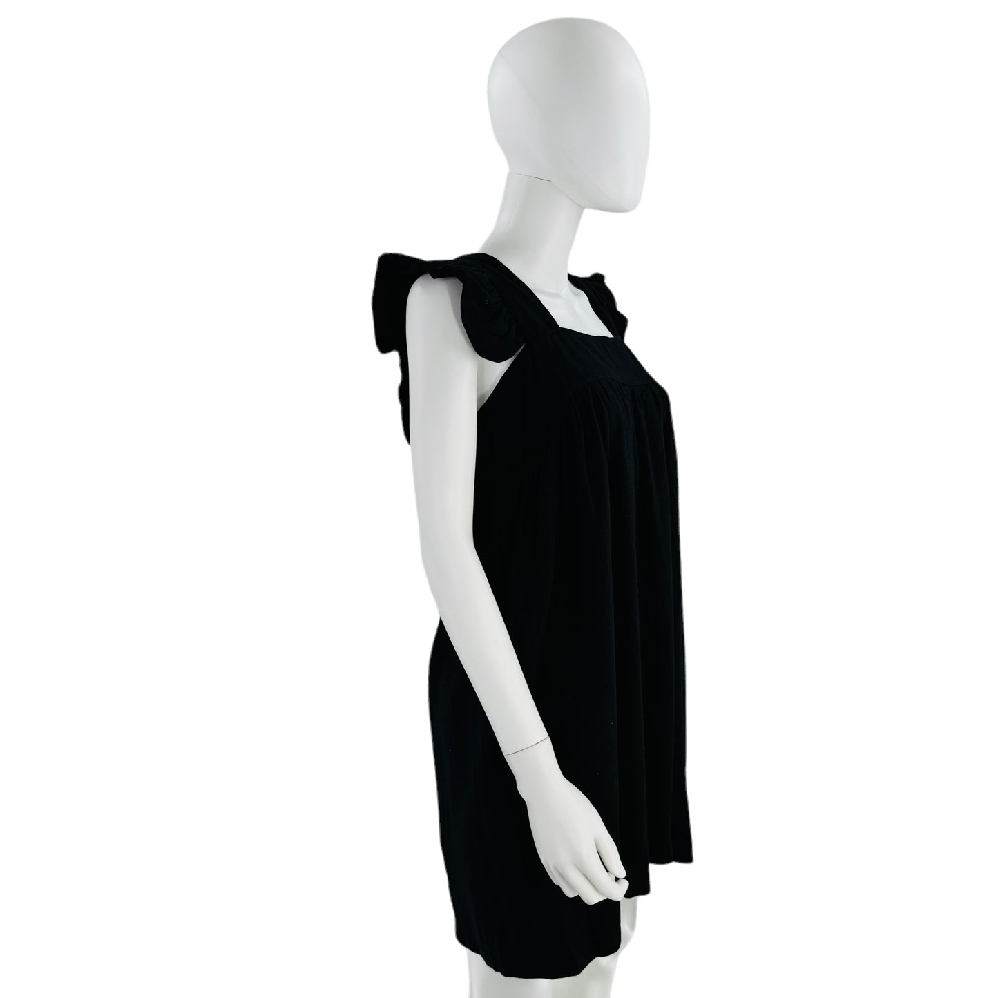Pomander Place Black Camella Linen Blend Mini Dress