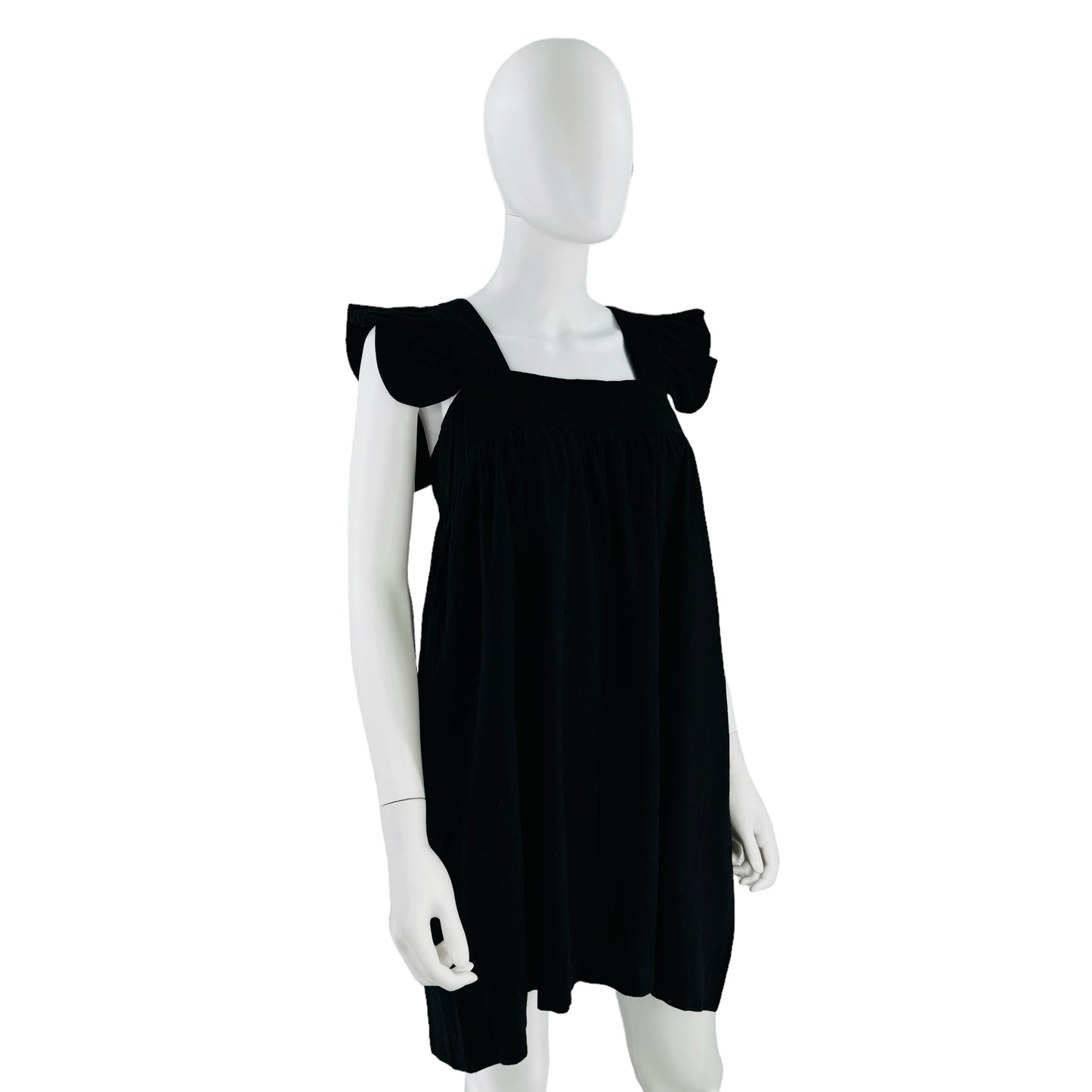 Pomander Place Black Camella Linen Blend Mini Dress