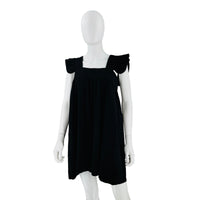 Pomander Place Black Camella Linen Blend Mini Dress