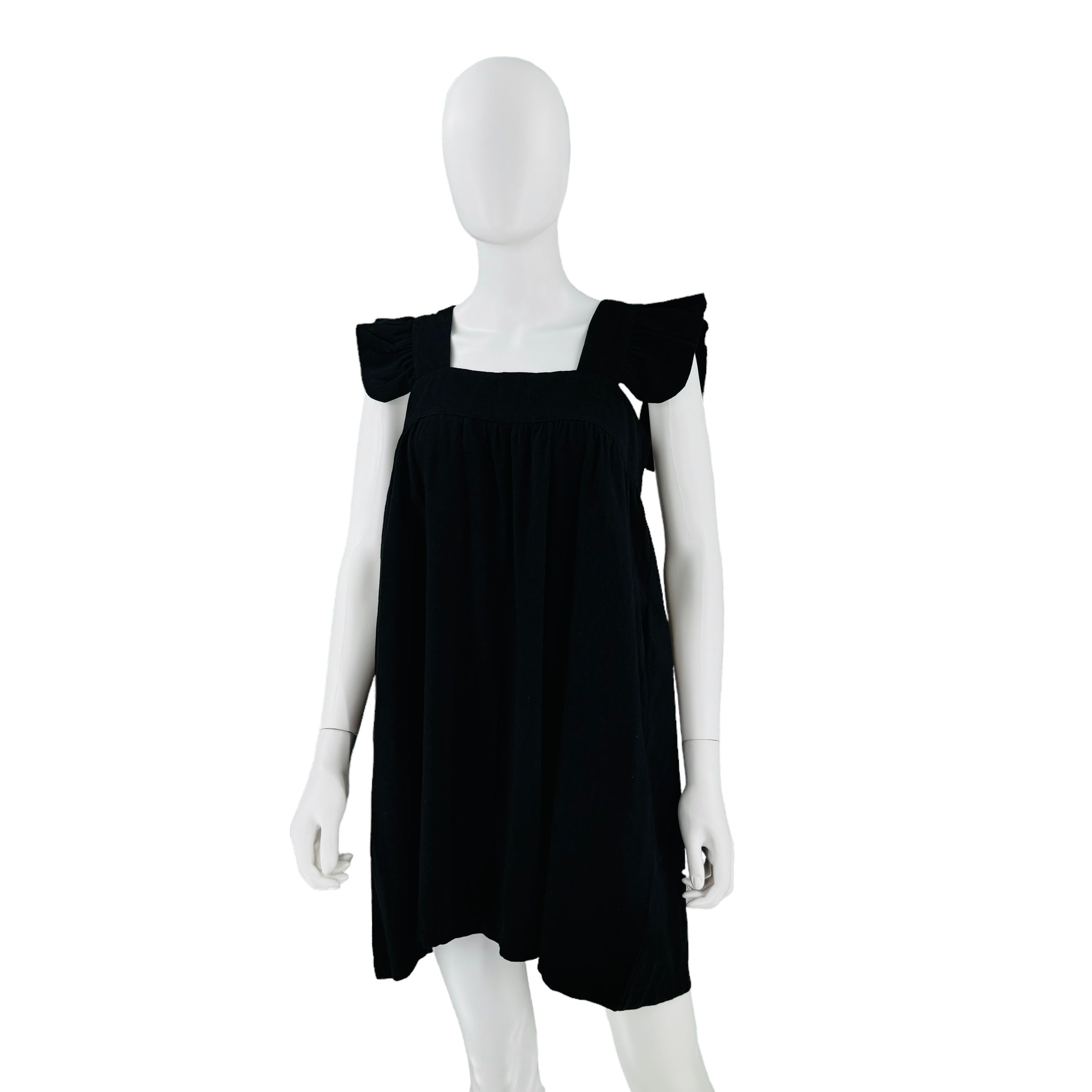 Pomander Place Black Camella Linen Blend Mini Dress