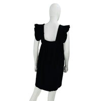 Pomander Place Black Camella Linen Blend Mini Dress