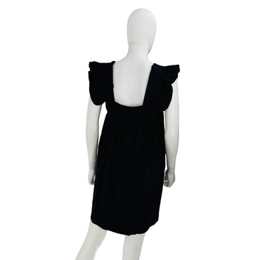 Pomander Place Black Camella Linen Blend Mini Dress