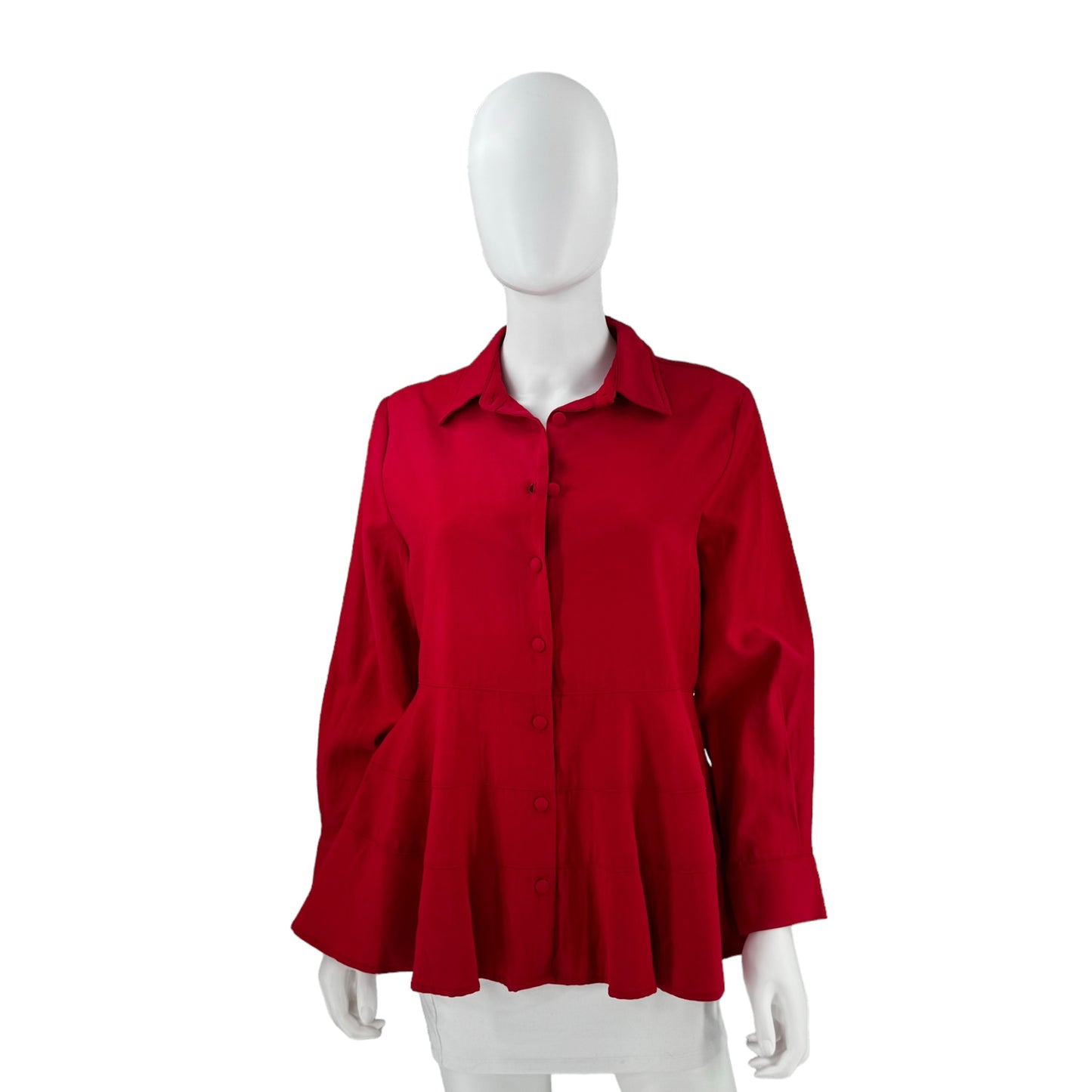 Pomander Place Ashlen Collared Peplum Blouse