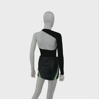 superdown Alexi Faux Leather Moto Bikercore Mini Skirt in Black