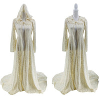 LoveShackFancy Makena Rare Lace Peter Pan Cape Overcoat In Ivory