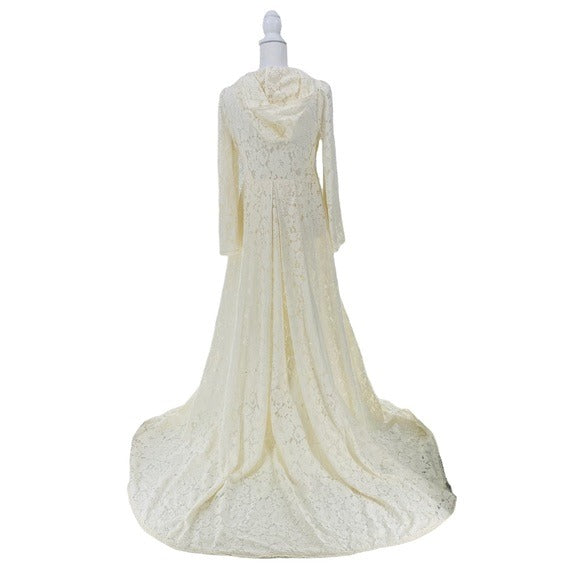 LoveShackFancy Makena Rare Lace Peter Pan Cape Overcoat In Ivory