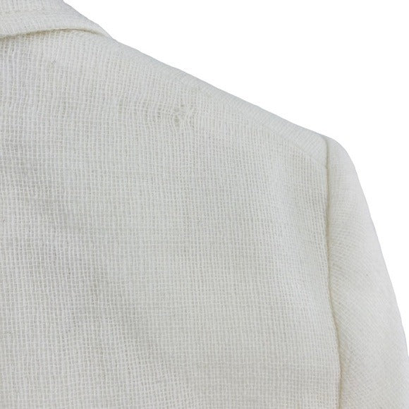 Chloe Wool Cashmere Gauze Rustic Open Front Blazer Eden White Ivory