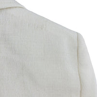 Chloe Wool Cashmere Gauze Rustic Open Front Blazer Eden White Ivory
