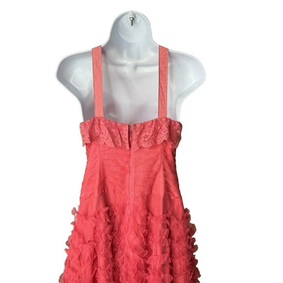LoveShackFancy Sharelle Tiered Tulle Gown In Pink Passion